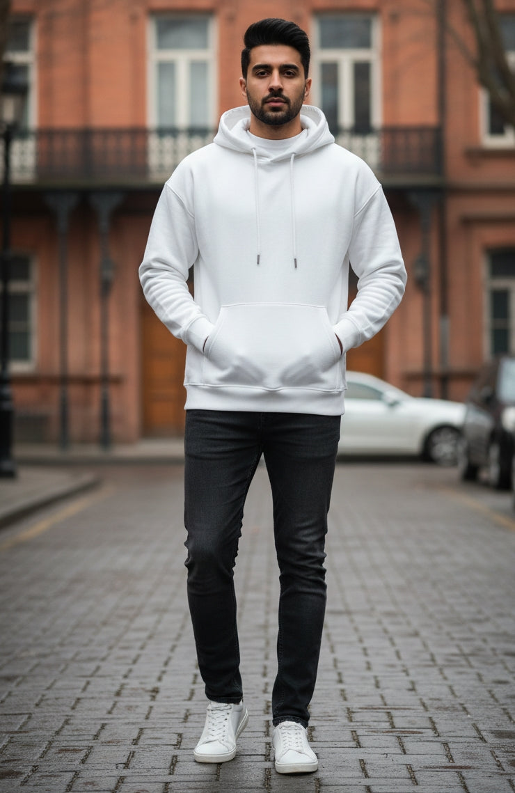 1 Pc Men's Fleece Plain Hoodie