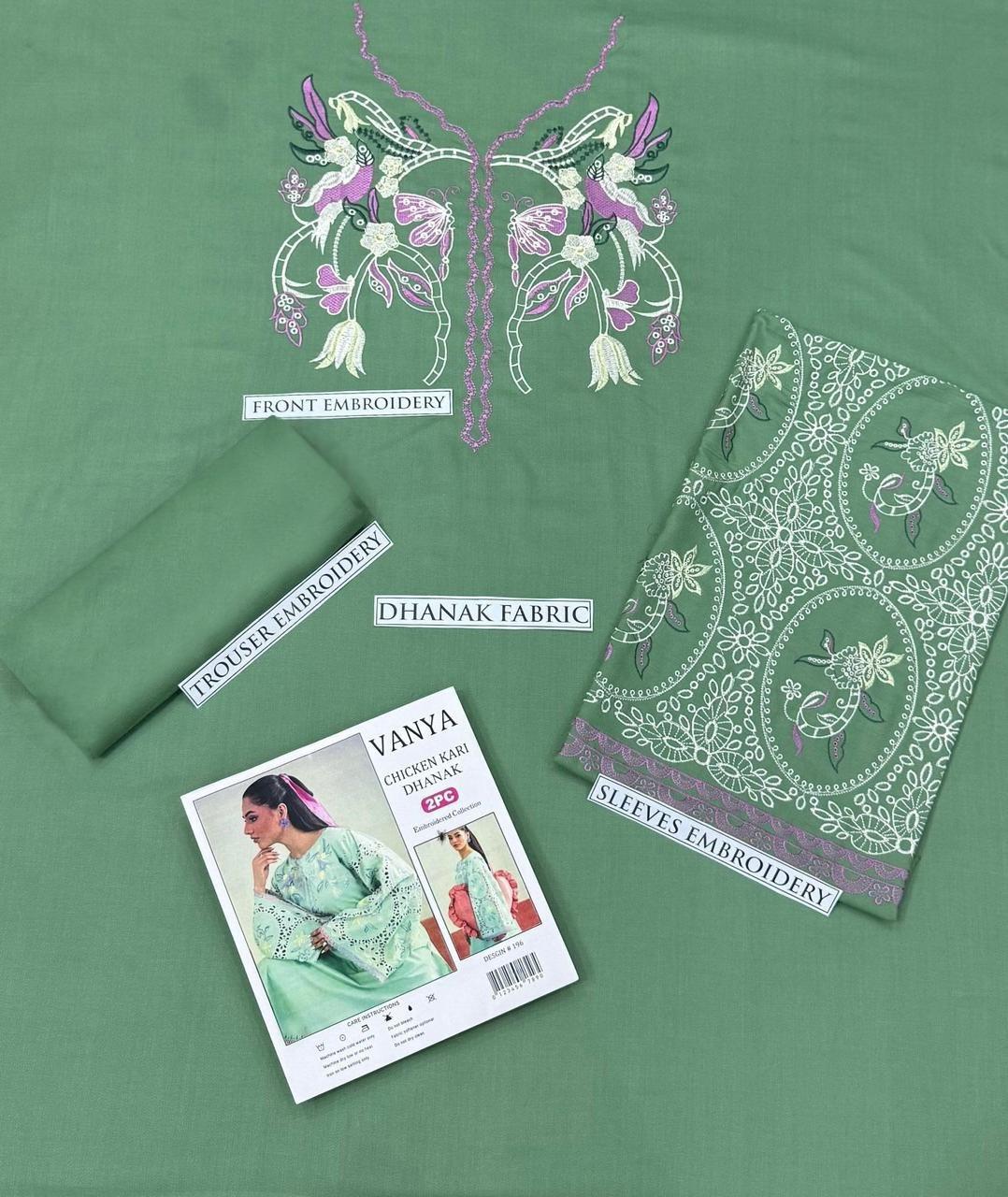 Winter's Collection – Dhanak 2PC Embroidered Set | Airjet Dhanak Embroidered