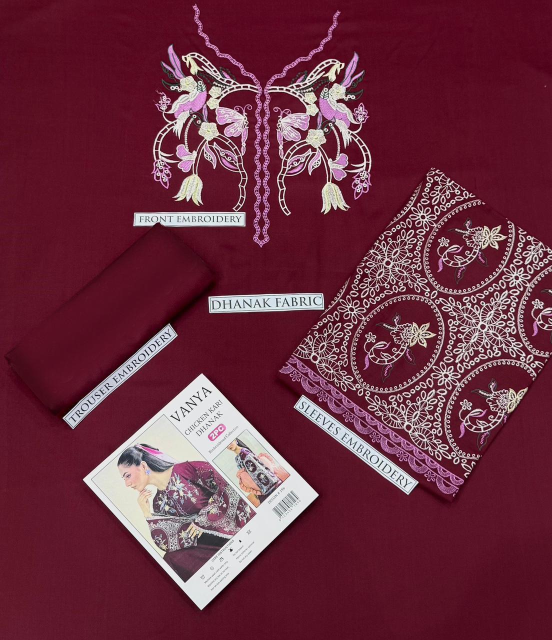 Winter's Collection – Dhanak 2PC Embroidered Set | Airjet Dhanak Embroidered