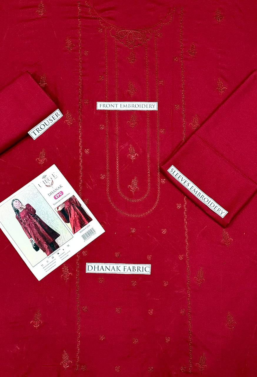 Winter's Collection – Dhanak 2PC Embroidered Set | Airjet Dhanak Embroidered