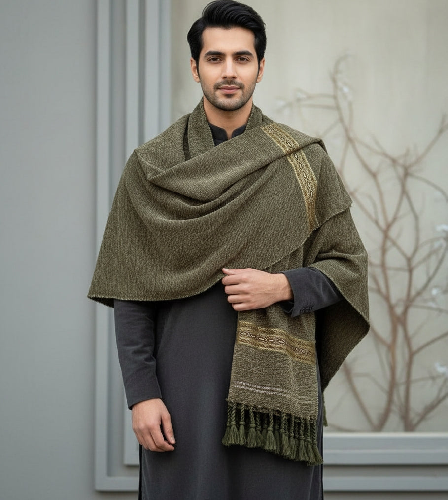 Men’s Velvet Shawl | Winter Luxury Collection