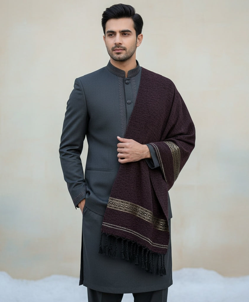 Men’s Velvet Shawl | Winter Luxury Collection