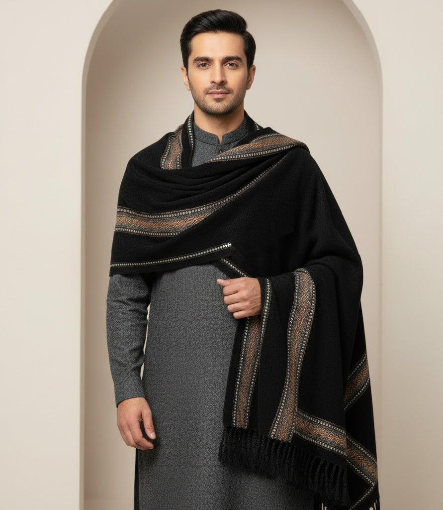 Men’s Velvet Shawl | Winter Luxury Collection