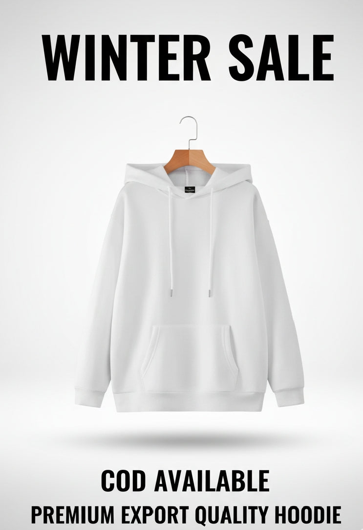 1 Pc Men's Fleece Plain Hoodie