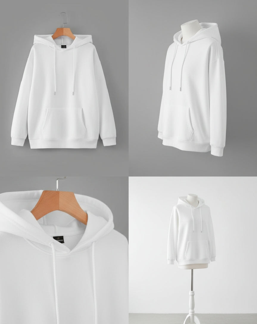 1 Pc Men's Fleece Plain Hoodie