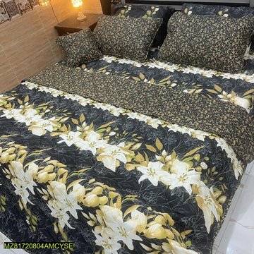 7 Pcs Cotton Salonica Quilted Comforter Set