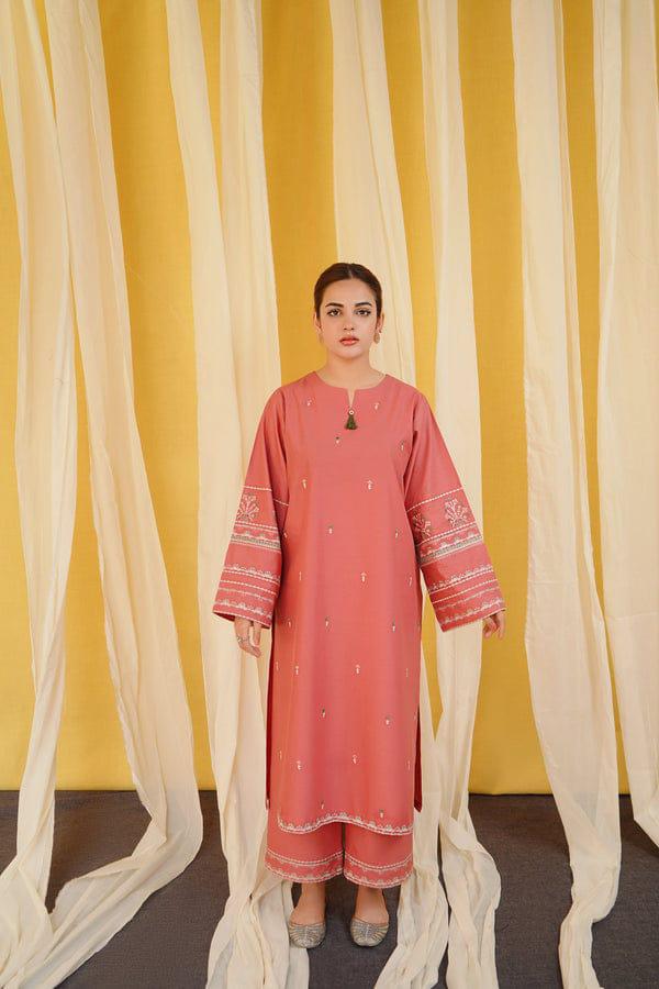 Winter's Collection – Dhanak 2PC Embroidered Set | Airjet Dhanak Embroidered