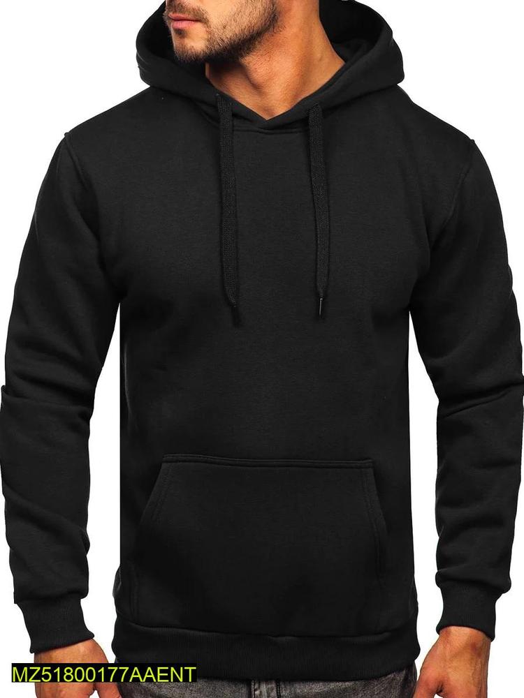 1 Pc Men's Fleece Plain Hoodie