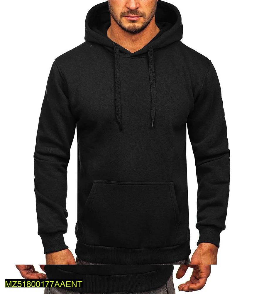 1 Pc Men's Fleece Plain Hoodie