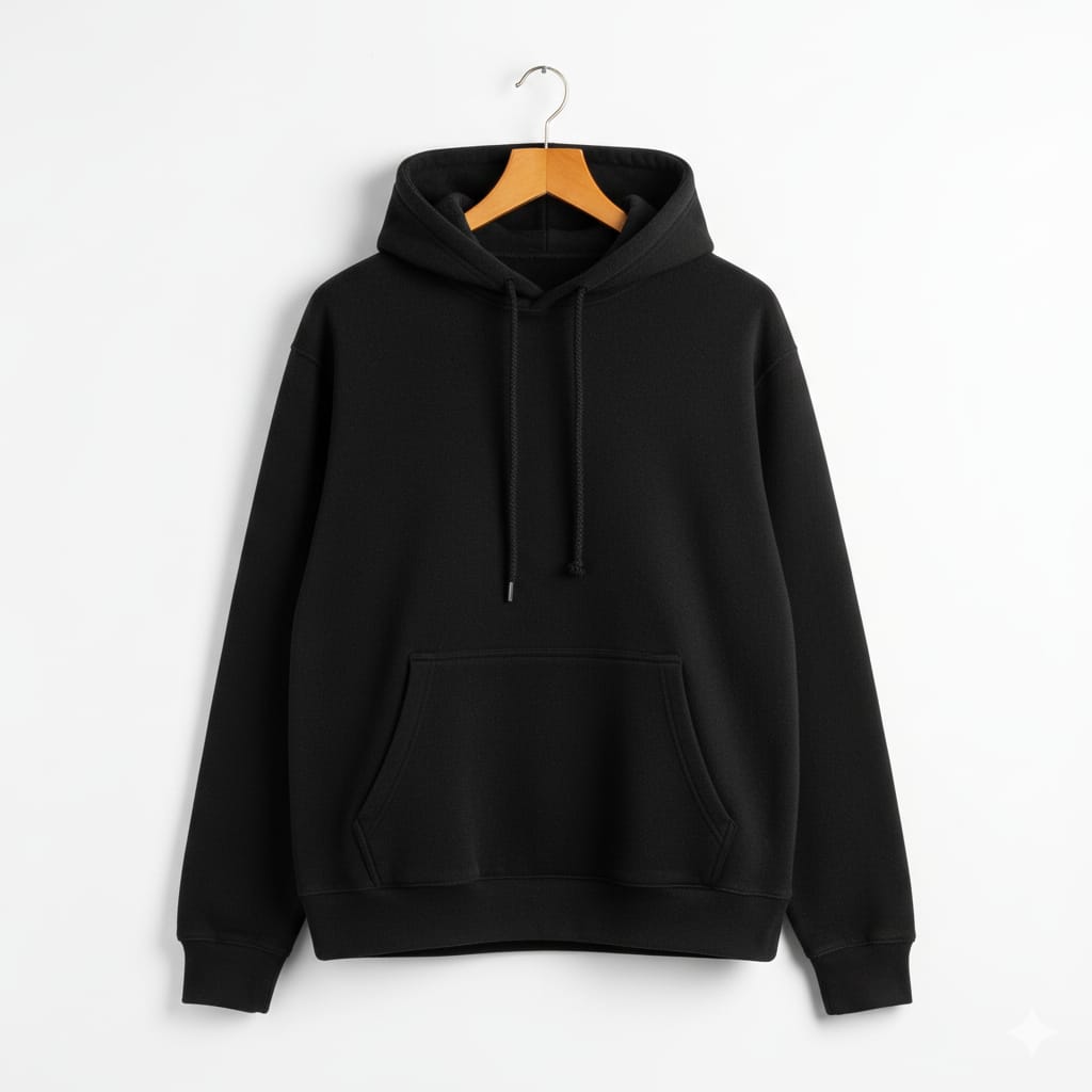 1 Pc Men's Fleece Plain Hoodie